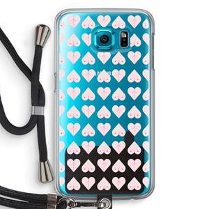 CaseCompany Ass 'n Titties: Samsung Galaxy S6 Transparant Hoesje met koord