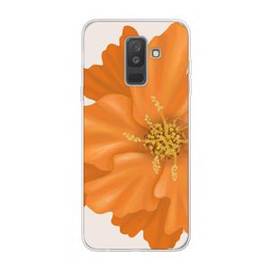 CaseCompany Orange Ellila flower: Samsung Galaxy A6 Plus (2018) Transparant Hoesje