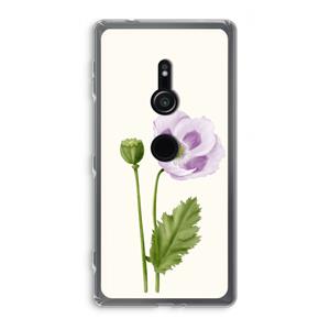 CaseCompany Purple poppy: Sony Xperia XZ2 Transparant Hoesje