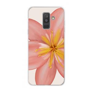 CaseCompany Pink Ellila Flower: Samsung Galaxy A6 Plus (2018) Transparant Hoesje