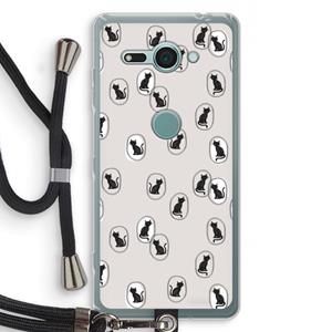 CaseCompany Miauw: Sony Xperia XZ2 Compact Transparant Hoesje met koord
