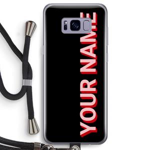 CaseCompany Namecase: Samsung Galaxy S8 Transparant Hoesje met koord