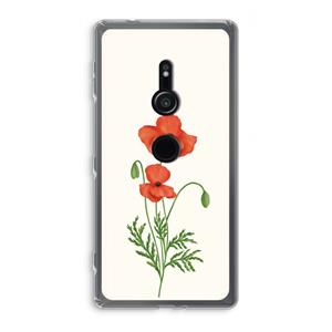CaseCompany Red poppy: Sony Xperia XZ2 Transparant Hoesje