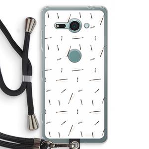 CaseCompany Hipster stripes: Sony Xperia XZ2 Compact Transparant Hoesje met koord