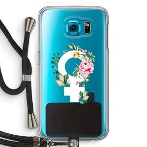 CaseCompany Venus: Samsung Galaxy S6 Transparant Hoesje met koord