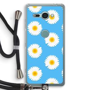 CaseCompany Margrietjes: Sony Xperia XZ2 Compact Transparant Hoesje met koord