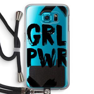 CaseCompany Girl Power #2: Samsung Galaxy S6 Transparant Hoesje met koord