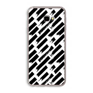 CaseCompany Zwarte vegen: Samsung Galaxy J4 Plus Transparant Hoesje