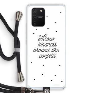 CaseCompany Confetti: Samsung Galaxy S10 Lite Transparant Hoesje met koord