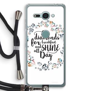 CaseCompany Diamonds: Sony Xperia XZ2 Compact Transparant Hoesje met koord