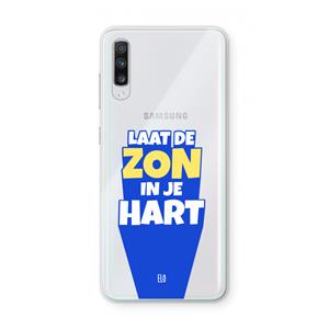 CaseCompany Laat de zon in je hart: Samsung Galaxy A70 Transparant Hoesje