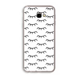 CaseCompany Wimpers: Samsung Galaxy J4 Plus Transparant Hoesje