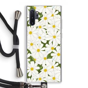 CaseCompany Summer Daisies: Samsung Galaxy Note 10 Plus Transparant Hoesje met koord