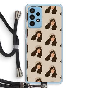CaseCompany Bonjour mon amour: Samsung Galaxy A52 Transparant Hoesje met koord