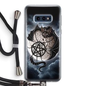 CaseCompany Volle maan: Samsung Galaxy S10e Transparant Hoesje met koord