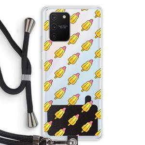 CaseCompany Waterijsjes: Samsung Galaxy S10 Lite Transparant Hoesje met koord