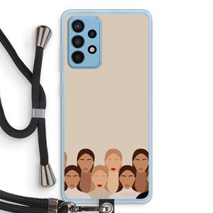 CaseCompany Girls girls girls: Samsung Galaxy A52 Transparant Hoesje met koord