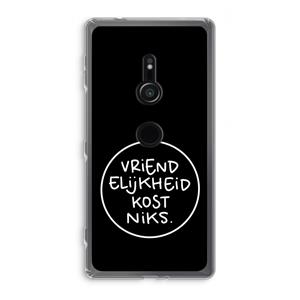 CaseCompany Vriendelijkheid: Sony Xperia XZ2 Transparant Hoesje