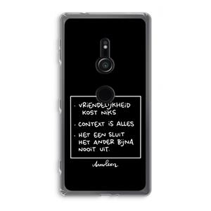 CaseCompany Mijn Motto's: Sony Xperia XZ2 Transparant Hoesje