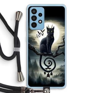 CaseCompany Moonlight Companions: Samsung Galaxy A52 Transparant Hoesje met koord