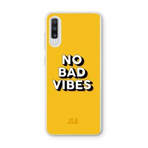 CaseCompany No Bad Vibes: Samsung Galaxy A70 Transparant Hoesje