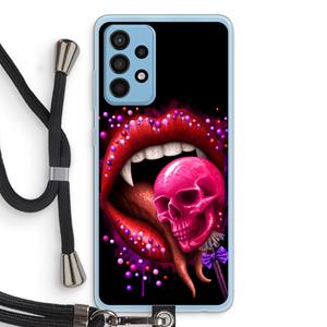 CaseCompany Dodelijk zoet: Samsung Galaxy A52 Transparant Hoesje met koord
