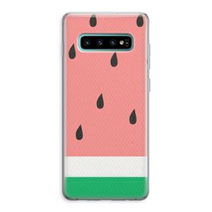 CaseCompany Watermeloen: Samsung Galaxy S10 Plus Transparant Hoesje