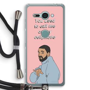 CaseCompany Hotline bling: Sony Xperia XZ2 Compact Transparant Hoesje met koord