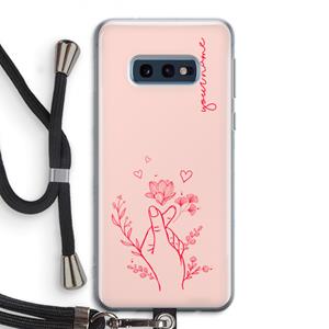 CaseCompany Giving Flowers: Samsung Galaxy S10e Transparant Hoesje met koord