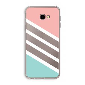 CaseCompany Strepen pastel: Samsung Galaxy J4 Plus Transparant Hoesje