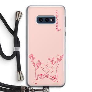 CaseCompany Best Friends: Samsung Galaxy S10e Transparant Hoesje met koord