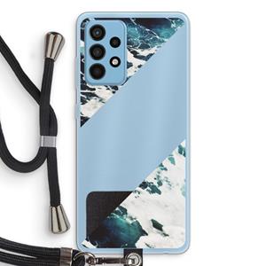 CaseCompany Golven: Samsung Galaxy A52 Transparant Hoesje met koord
