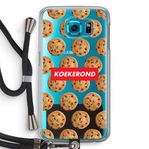 CaseCompany Koekerond: Samsung Galaxy S6 Transparant Hoesje met koord