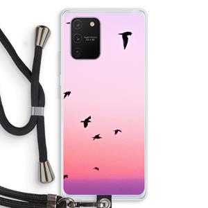 CaseCompany Fly away: Samsung Galaxy S10 Lite Transparant Hoesje met koord