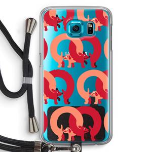 CaseCompany Dogs: Samsung Galaxy S6 Transparant Hoesje met koord