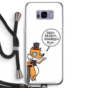 CaseCompany Geen Gezeik: Samsung Galaxy S8 Transparant Hoesje met koord