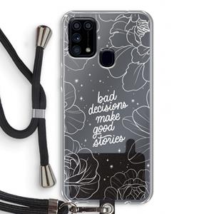 CaseCompany Good stories: Samsung Galaxy M31 Transparant Hoesje met koord