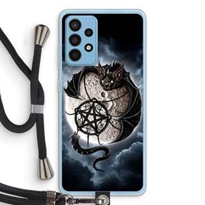 CaseCompany Volle maan: Samsung Galaxy A52 Transparant Hoesje met koord
