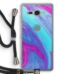 CaseCompany Zweverige regenboog: Sony Xperia XZ2 Compact Transparant Hoesje met koord