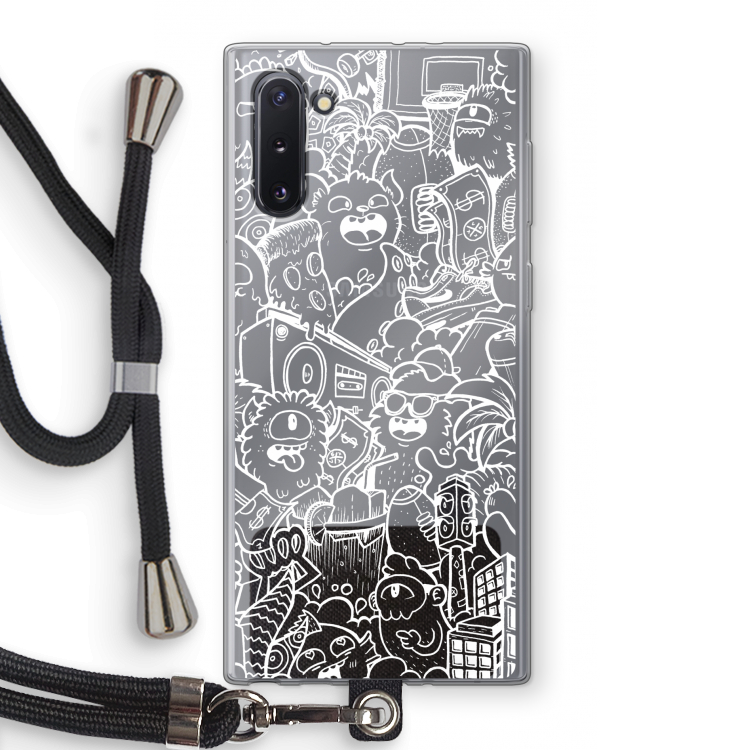 CaseCompany Vexx City #2: Samsung Galaxy Note 10 Transparant Hoesje met koord
