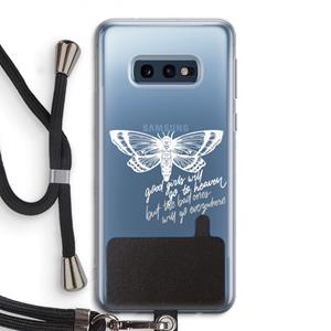 CaseCompany Good or bad: Samsung Galaxy S10e Transparant Hoesje met koord