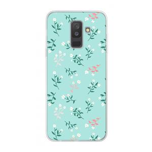 CaseCompany Small white flowers: Samsung Galaxy A6 Plus (2018) Transparant Hoesje