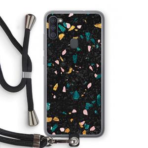 CaseCompany Terrazzo N°10: Samsung Galaxy A11 Transparant Hoesje met koord