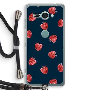 CaseCompany Framboosjes: Sony Xperia XZ2 Compact Transparant Hoesje met koord