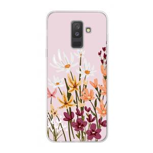 CaseCompany Painted wildflowers: Samsung Galaxy A6 Plus (2018) Transparant Hoesje