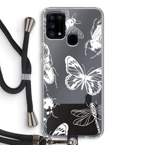 CaseCompany Tiny Bugs: Samsung Galaxy M31 Transparant Hoesje met koord