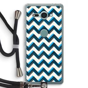 CaseCompany Onderbroken lijn: Sony Xperia XZ2 Compact Transparant Hoesje met koord
