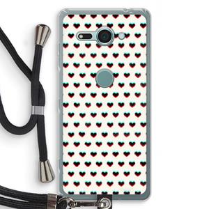 CaseCompany Hartjes: Sony Xperia XZ2 Compact Transparant Hoesje met koord