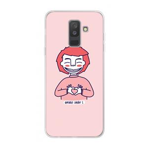 CaseCompany Hartje: Samsung Galaxy A6 Plus (2018) Transparant Hoesje