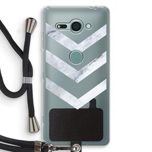 CaseCompany Marmeren pijlen: Sony Xperia XZ2 Compact Transparant Hoesje met koord